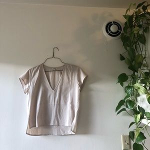 Ali Golden raw silk shirt